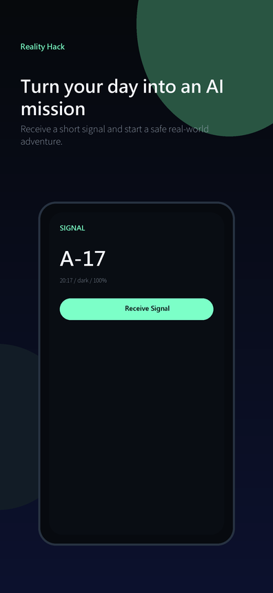 Reality Hack signal screen